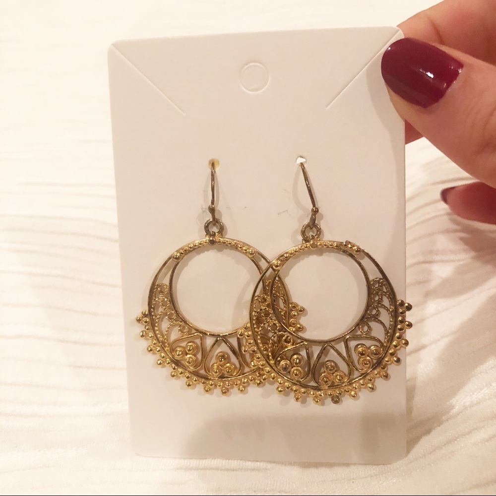 Yellow Gold Plated Chandelier Earrings